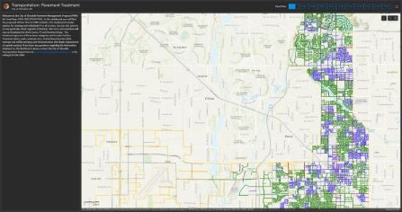 Dashboard of the 10-Year Pavement Management Plan
