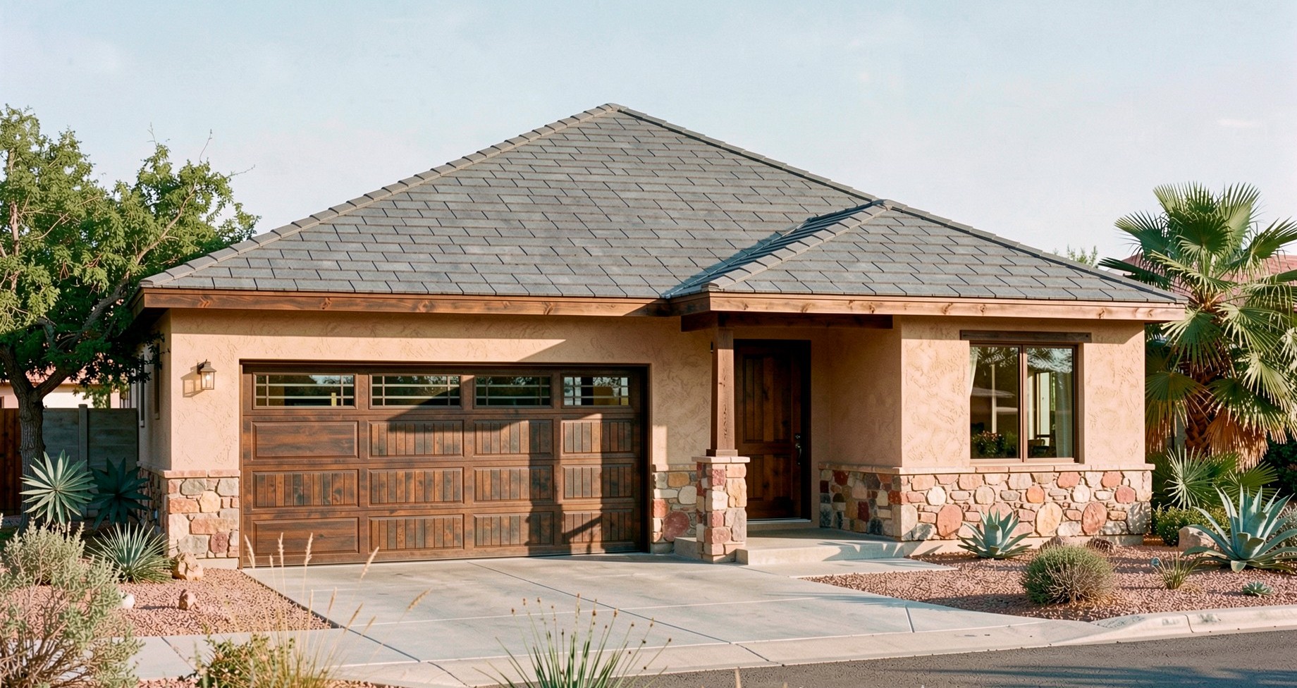 Ranch Elevation for 1792 SF Single Family Residential Home Option