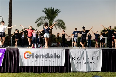 dancers warming up