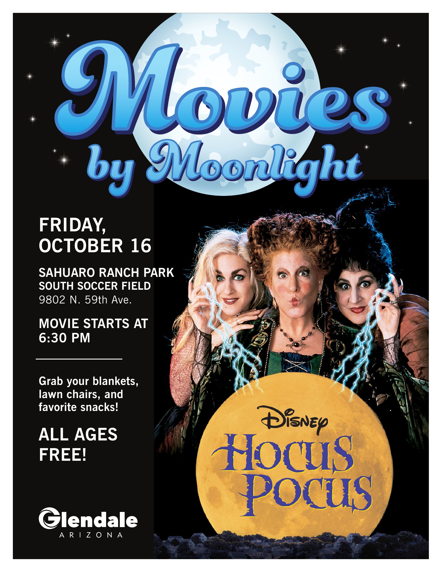 Movies Night featuring Hocus Pocus at Sahuaro Ranch Park