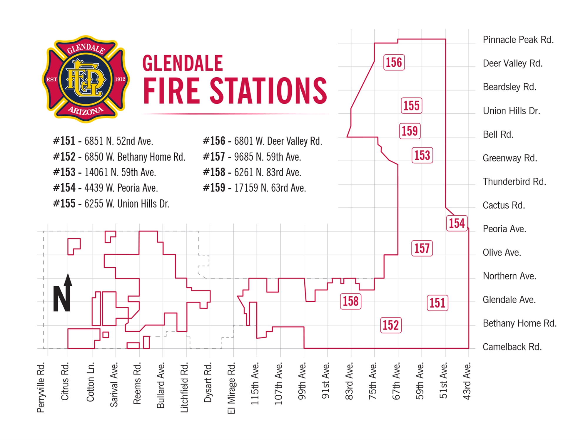 Map of fire stations