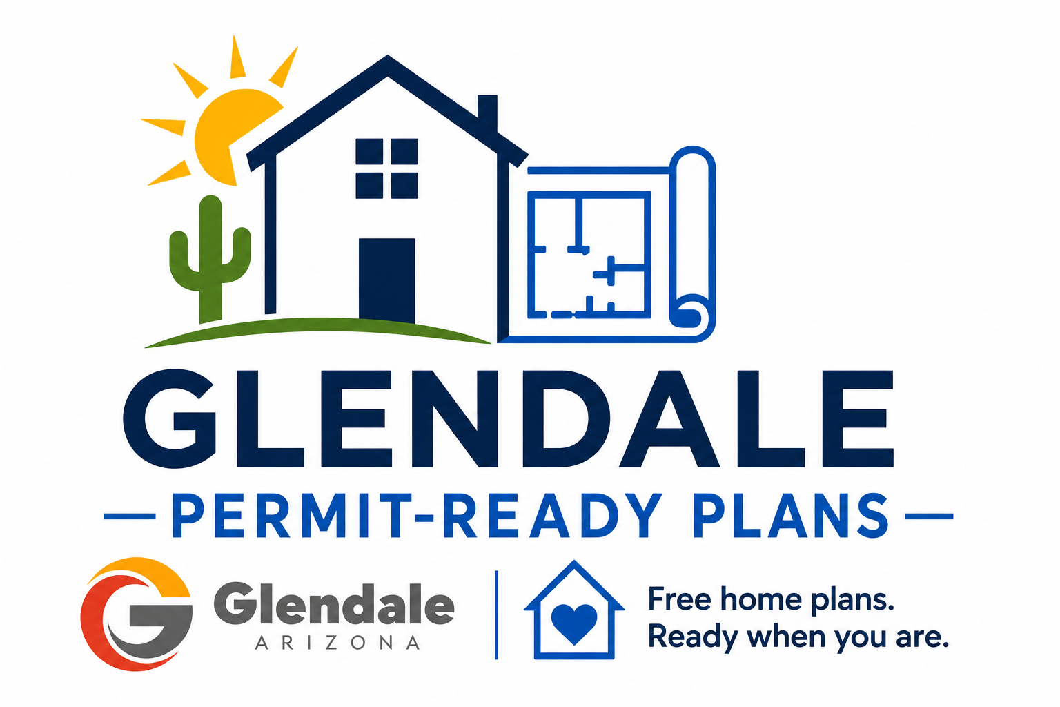Free house plans program: Glendale Permit-Ready Plans